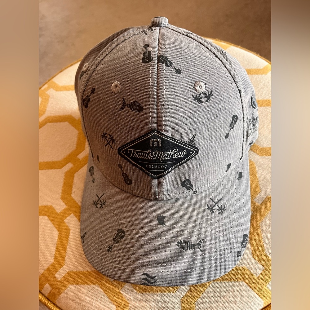 Travis Mathew Gray Patterned Ball Cap - image 1